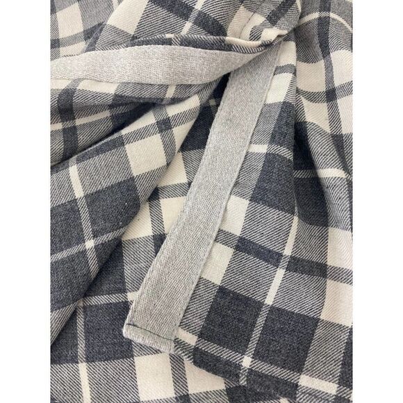 LAFAYETTE 148 Lightweight Flannel Plaid Button Down Shirt Gray White - Small (P) - Picture 7 of 9